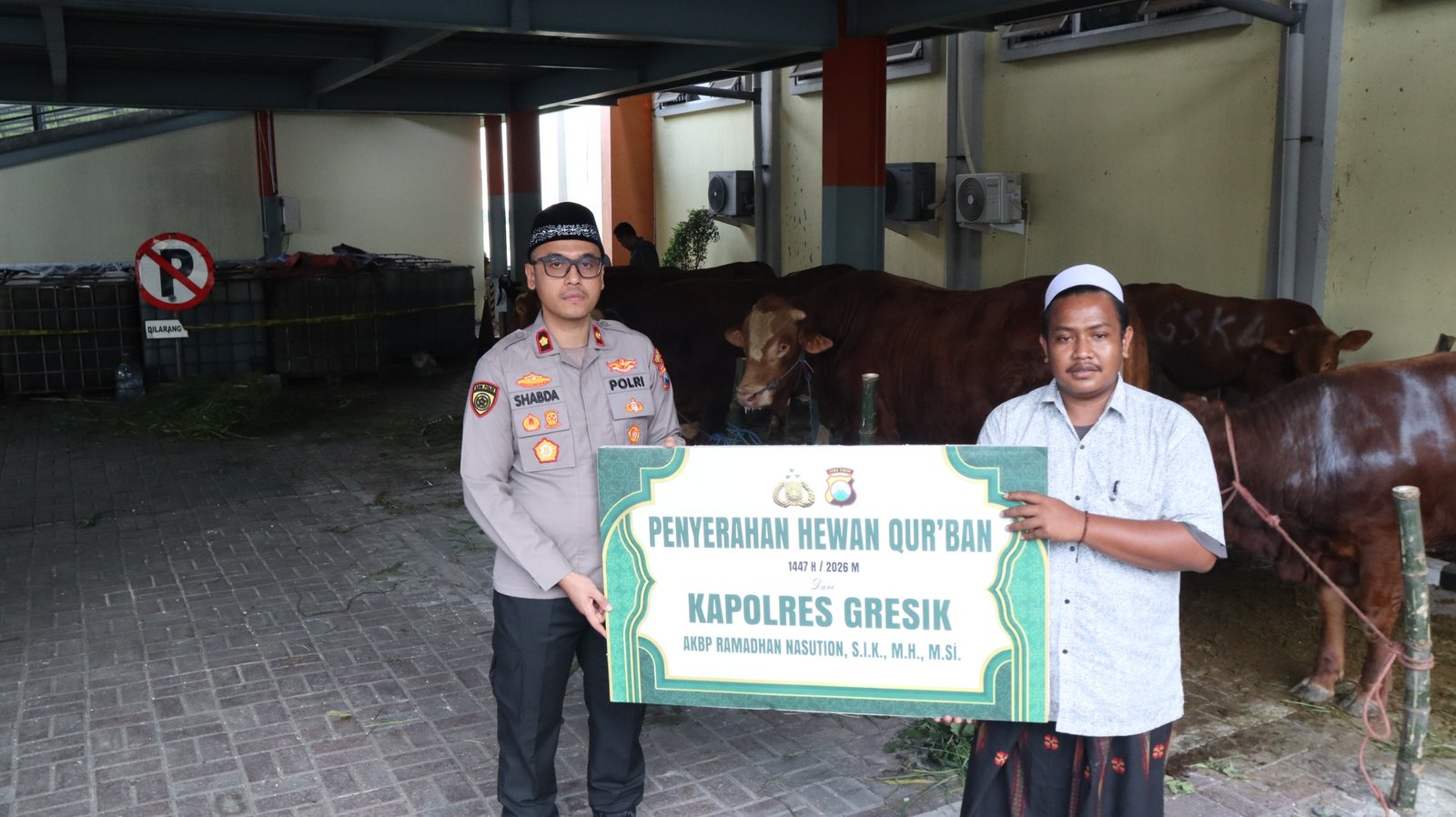 Polres Gresik Salurkan Hewan Qurban Iduladha 2026, Wujud Kepedulian dan Kebersamaan